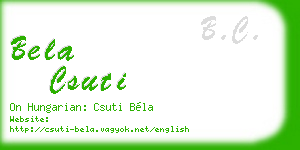 bela csuti business card