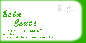 bela csuti business card